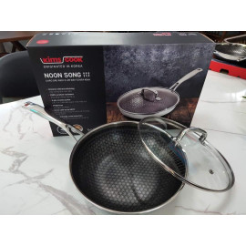 Chảo xào chống dính 2 mặt Inox 3 lớp đúc liền Kimscook Noon Song 24cm