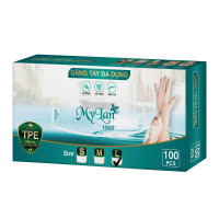Hộp 100 chiếc găng tay đa dụng Mylan size L (26 x 12,7 cm)