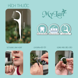 Hộp 88 chiếc tăm chỉ nha khoa để bàn tự động MyLan