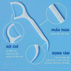 Hộp 88 chiếc tăm chỉ nha khoa để bàn tự động MyLan