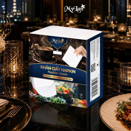 Lốc xách 10 gói Khăn giấy Napkin Mylan 230mm 3 lớp, 150 tờ/gói
