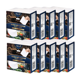 Lốc xách 10 gói Khăn giấy Napkin Mylan 230mm 3 lớp, 150 tờ/gói