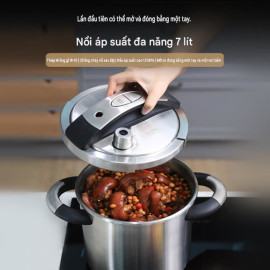 Nồi áp suất Inox 304 Fivestar Plus NutriPro Cooker 7L tặng vung kính 22cm
