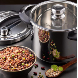 Nồi áp suất Inox 304 Fivestar Plus NutriPro Cooker 7L tặng vung kính 22cm