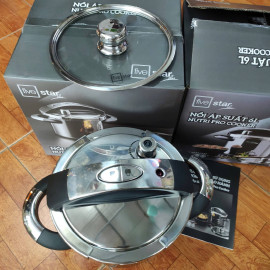 Nồi áp suất Inox 304 Fivestar Plus NutriPro Cooker 7L tặng vung kính 22cm