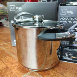 Nồi áp suất Inox 304 Fivestar Plus NutriPro Cooker 7L tặng vung kính 22cm