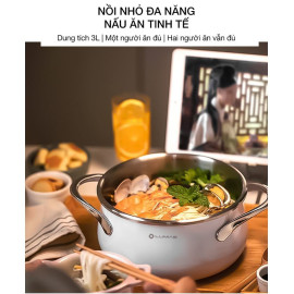 Nồi áp suất cơ Inox 304 đúc liền Lumias 3L LPC-068, kèm xửng hấp