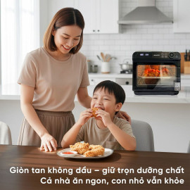 Nồi chiên không dầu hấp hơi nước 20L Kalite Fusion Pro 4in1 - Chiên Hấp Nướng Rã Đông