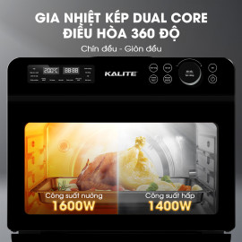 Nồi chiên không dầu hấp hơi nước 20L Kalite Fusion Pro 4in1 - Chiên Hấp Nướng Rã Đông