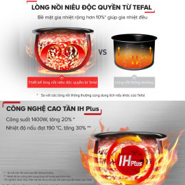 Nồi cơm điện cao tần 1.8L Tefal Rice Master 3D Max RK819868