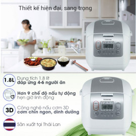 Nồi cơm điện tử 1.8L Toshiba RC-18NTFV(W) Made in Thailand