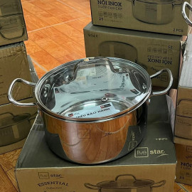 Nồi Inox 304 đúc liền khối Fivestar Plus 18cm FPN18002 vung kính