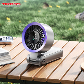 Quạt tích điện cầm tay USB Tiross TS3422, Pin 3600mAh chính hãng