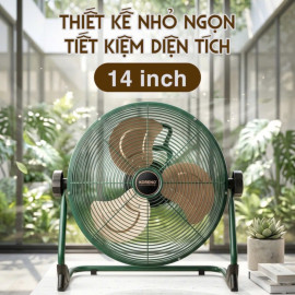 Quạt tích điện Koreno Thái Lan KN-1014 cánh 14 inch, pin Lithium-ion rời