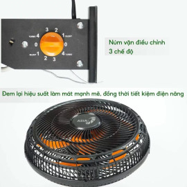 Quạt treo tường ASIA Vina Turbo Plus 90W VY637892 cánh 40cm