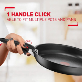 Bộ 2 chảo chống dính Titanium 24/26cm Tefal Ingenio Daily Chef L7619022 cán rời