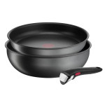Bộ 2 chảo chống dính Titanium 24/26cm Tefal Ingenio Daily Chef L7619022 cán rời