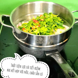 Xửng hấp Inox đa năng KingCook 3 tầng 20-22-24cm kèm vung kính