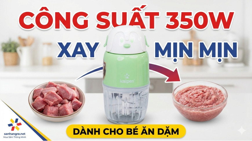 Máy xay thịt đa năng cối thuỷ tinh Kalpen OL2 dung tích 300ml