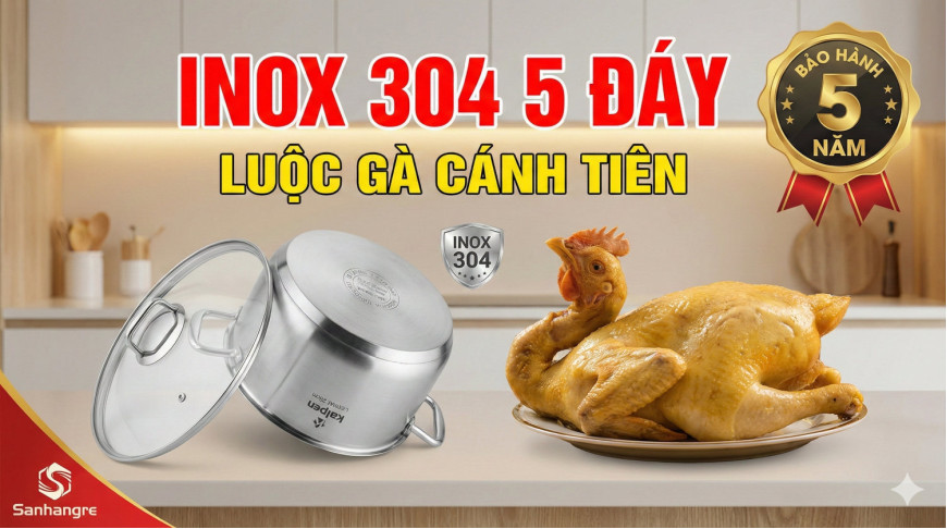 Nồi luộc gà Kalpen 5 đáy 
