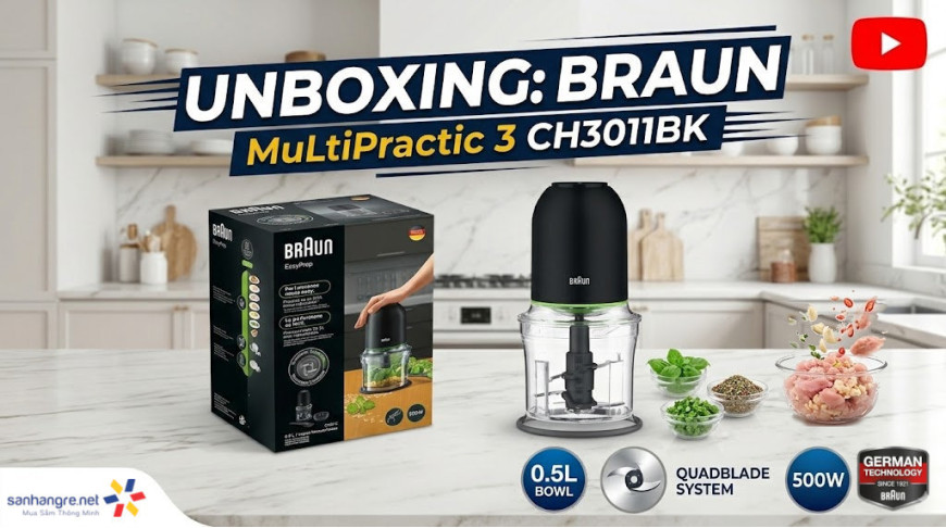 Máy xay thịt, xay thực phẩm đa năng Braun MultiPractic 3