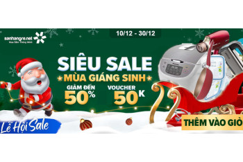 Siêu Sale mùa Giáng Sinh 2021 giảm đến 50% tặng Voucher 50% cùng Săn Hàng Rẻ