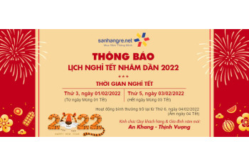 Thông báo Lịch nghỉ Tết Âm lịch Nhâm Dần năm 2022