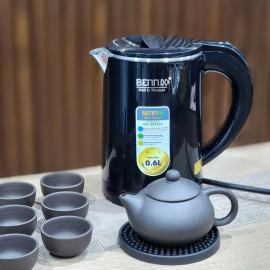Ấm đun nước siêu tốc Inox 304 min 0.6L Bennix BN-006EK 650W