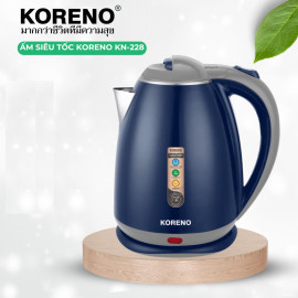 Ấm siêu tốc Inox 304 Koreno Thái Lan KN-228 dung tích 1.8L, bảo hành 12 tháng