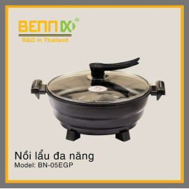 Nồi lẩu điện đa năng Bennix Thái Lan BN-05EGP dung tích 5 lít, bảo hành 24 tháng