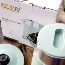 Ấm điện siêu tốc mini Bennix Thái Lan BN-008EK 0.8L màu xanh bảo hành 12 tháng