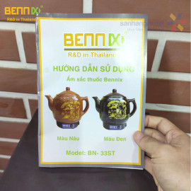 Ấm sắc thuốc bắc cắm điện Bennix Thái Lan dung tích 3,3 lít hàng chính hãng, bảo hành 12 tháng