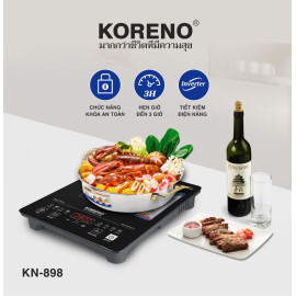 Bếp điện từ Koreno Thái Lan KN-898 công suất 2800W Inverter kèm nồi lẩu, bảo hành 12 tháng