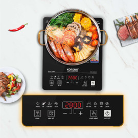 Bếp điện từ Koreno Thái Lan KN-898 công suất 2800W Inverter kèm nồi lẩu, bảo hành 12 tháng