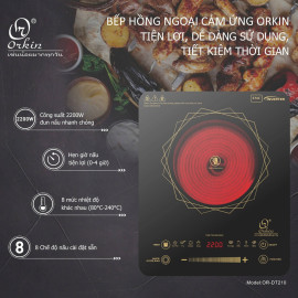 Bếp hồng ngoại cao cấp Orkin Thái Lan OR-DT210 công suất 2200W Inverter