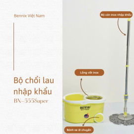 Bộ cây lau nhà Inox nhập khẩu Bennix Thái Lan BN-555SUPER NEW 2024