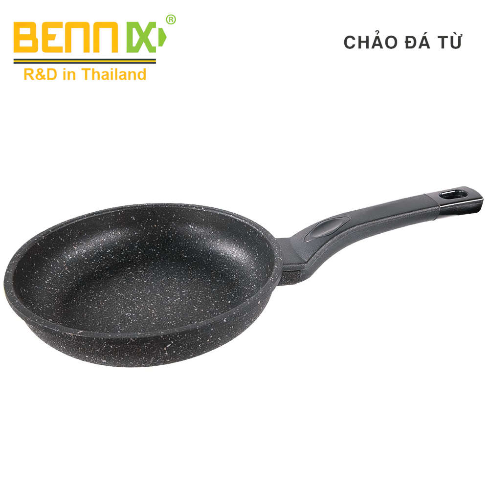 Chảo chống dính vân đá đáy từ Bennix Nano Magic size 24cm - Công nghệ Hàn Quốc