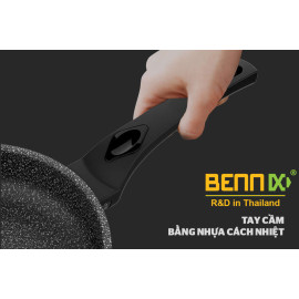 Chảo chống dính vân đá đáy từ Bennix Nano Magic size 24cm - Công nghệ Hàn Quốc