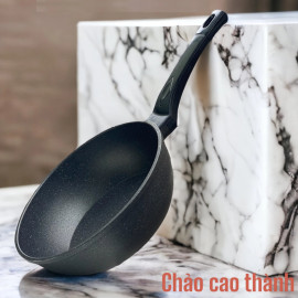 Chảo vân đá chống dính nhôm đúc cao thành Bennix Thái Lan Terra 22cm