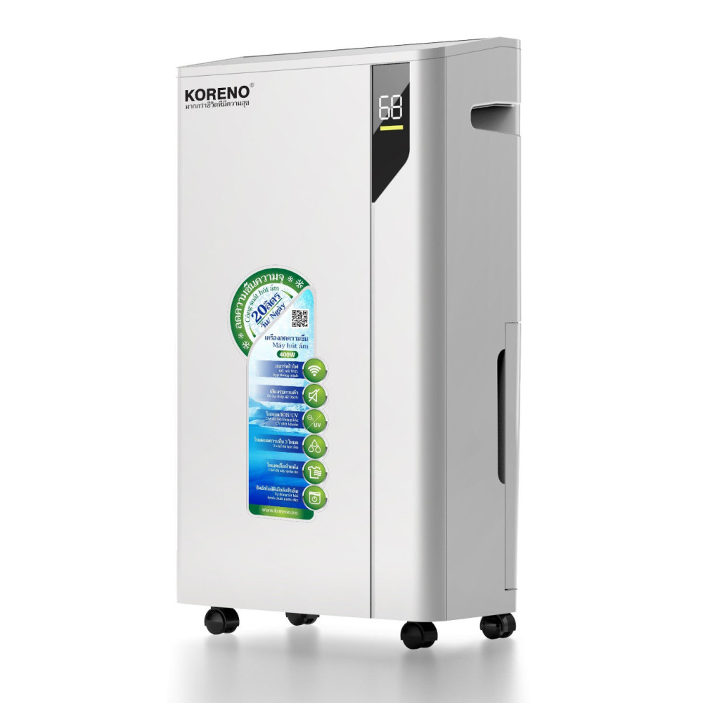 Máy hút ẩm lọc không khí Koreno Thái Lan dung tích 20L/ngày, bảo hành 24 tháng