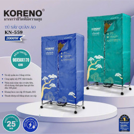 Máy sấy quần áo Koreno Thái Lan KN-559 công suất 2000W, bảo hành 12 tháng