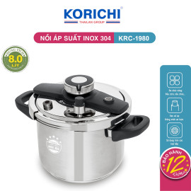 Nồi áp suất Inox 304 Korichi Thái Lan KRC-1980 dung tích 8L