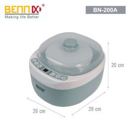 Nồi hầm cách thủy đa năng Bennix BN-200A dung tích 2 lít màu hồng, bảo hành 12 tháng