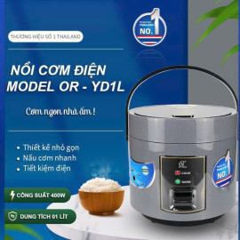 Nồi cơm điện Orkin Thái Lan OR-YD1L dung tích 1L, lòng phủ Ceramic giữ nhiệt tốt