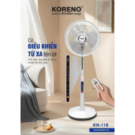 Quạt cây có khiển Koreno Thái Lan KN 118 công suất 60W, 3 cánh 40cm