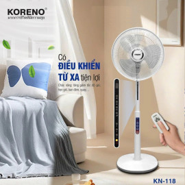 Quạt cây có khiển Koreno Thái Lan KN 118 công suất 60W, 3 cánh 40cm