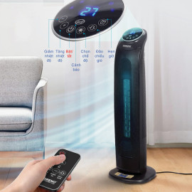 Quạt sưởi gốm Ceramic Koreno KN-555 công suất 2200W kèm khiển từ xa