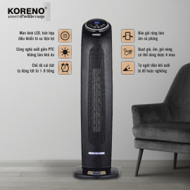 Quạt sưởi gốm Ceramic Koreno KN-555 công suất 2200W kèm khiển từ xa