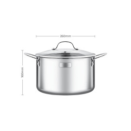 Bộ 3 nồi inox 3 lớp đáy liền Elmich 2103OL size 18,20,26cm bảo hành 5 năm