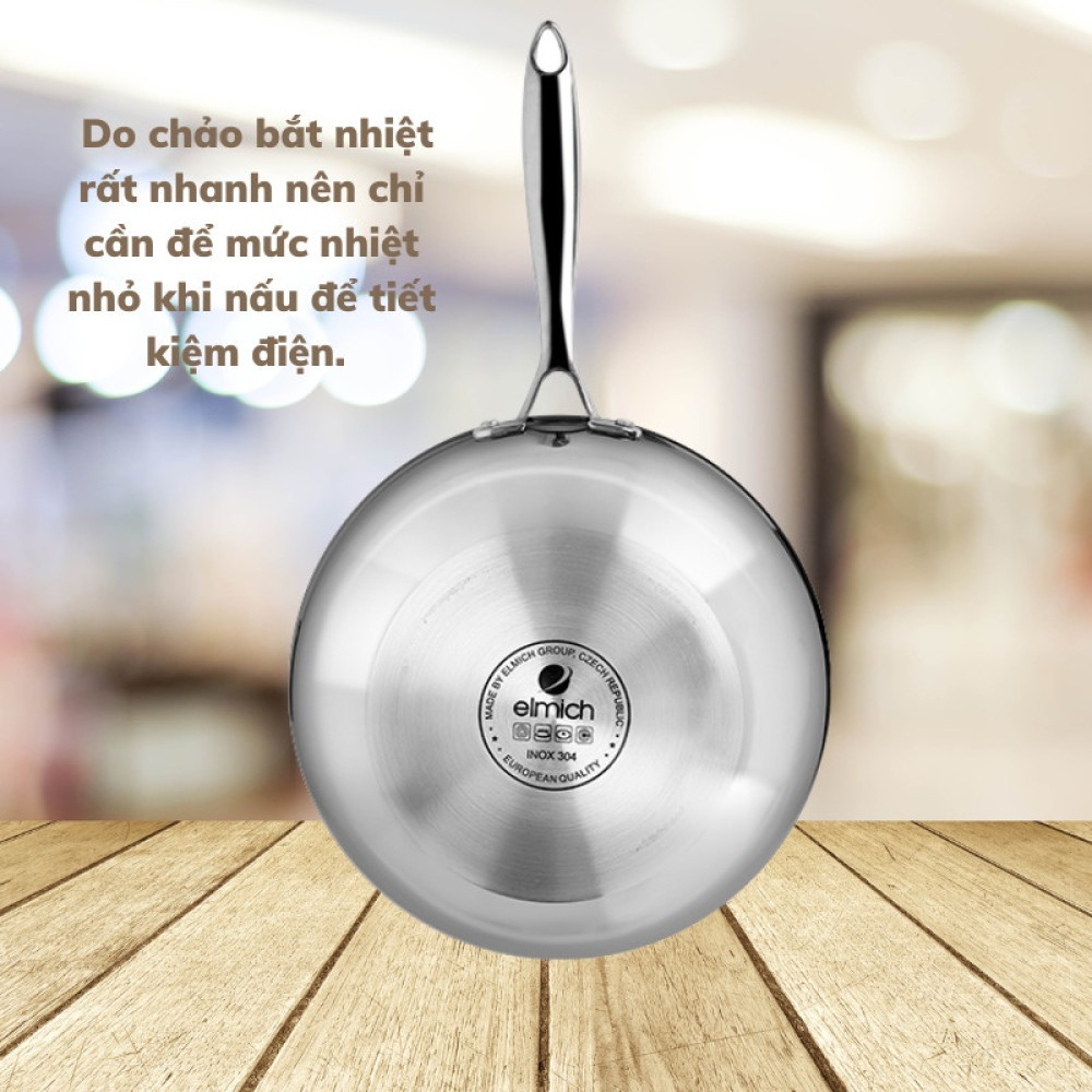 Chảo inox 304 đúc liền nguyên khối Elmich Trimax EL 3738 Max size 24cm ...